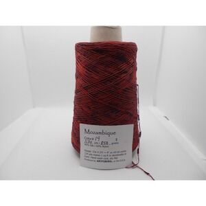 ARTFIBERS Mozambique Red & Black Yarn 1130 YDS 250 GMS 40% Silk 60% Nylon USA